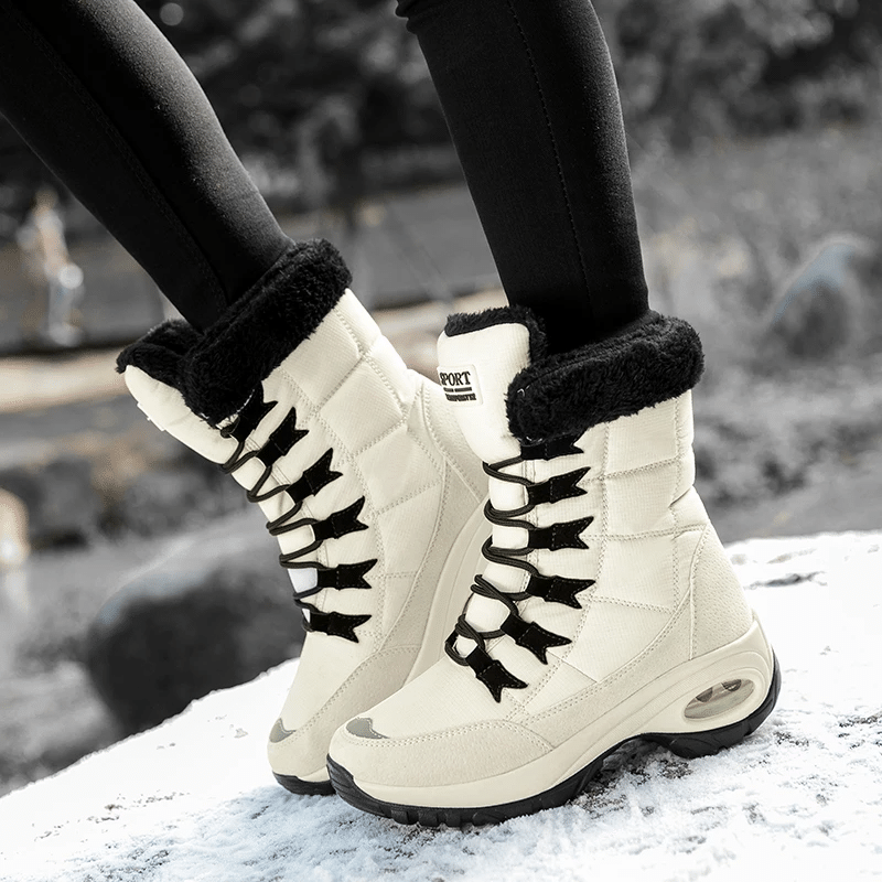 SooFeet SOOFEET Women Mid-Calf Boots Warm Plush Waterproof Comfortable Snow Boots