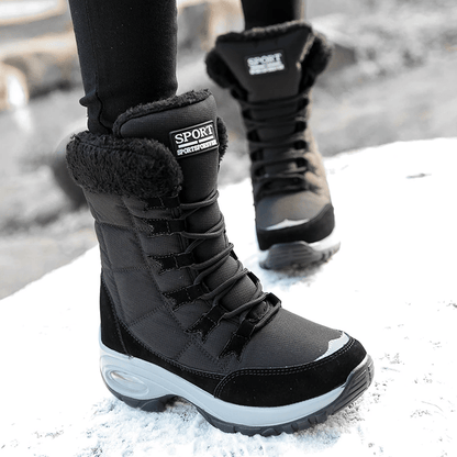 SooFeet SOOFEET Women Mid-Calf Boots Warm Plush Waterproof Comfortable Snow Boots