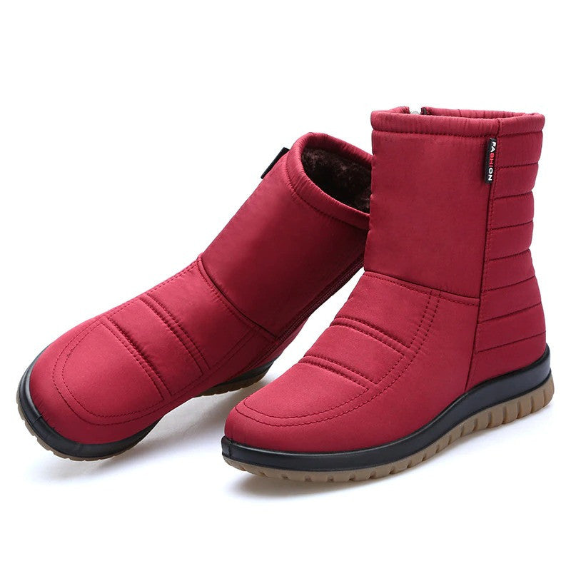 Groovywish Women Orthopedic Boots Waterproof Fur Ankle Shoes
