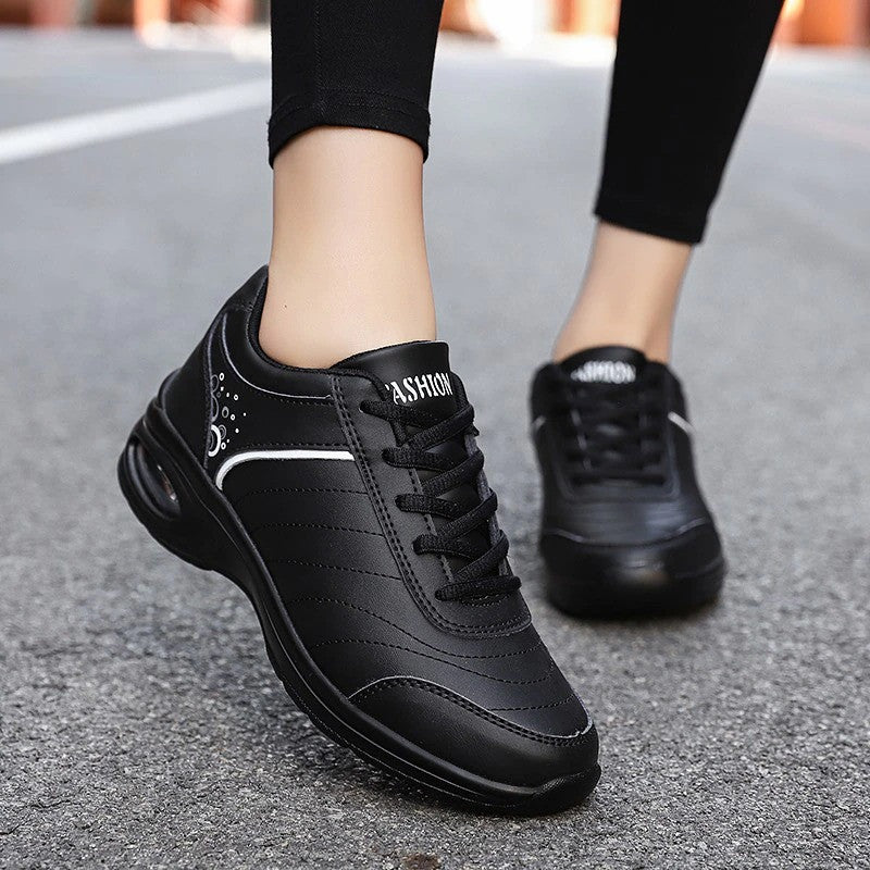 Groovywish Women Orthopedic Shoes Leather Waterproof Sneakers