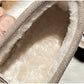 Groovywish Women Winter Loafers Vintage Fur Moccasins