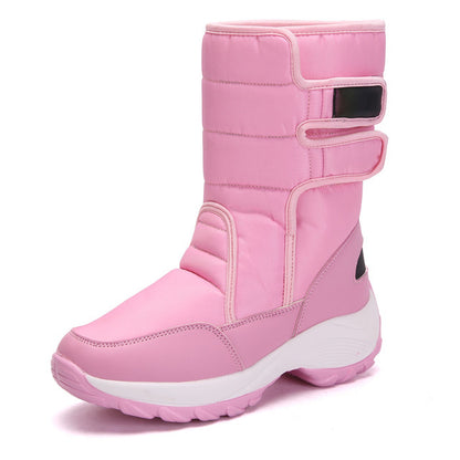 Groovywish Women Fur Waterproof Orthopedic Snow Boots