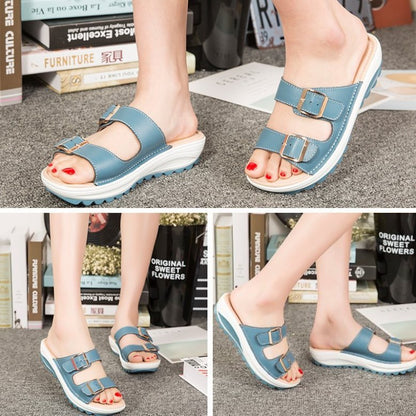 GroovyWish Platform Sandals Colorful Beach Waterproof Women Summer Slides