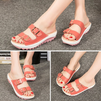 GroovyWish Platform Sandals Colorful Beach Waterproof Women Summer Slides