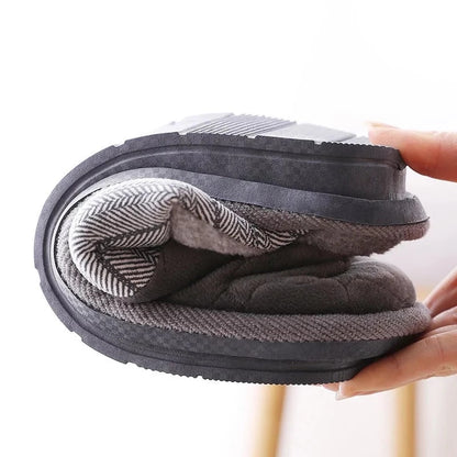 Groovywish Men Velvet Winter Slippers Nonskid Indoor Shoes