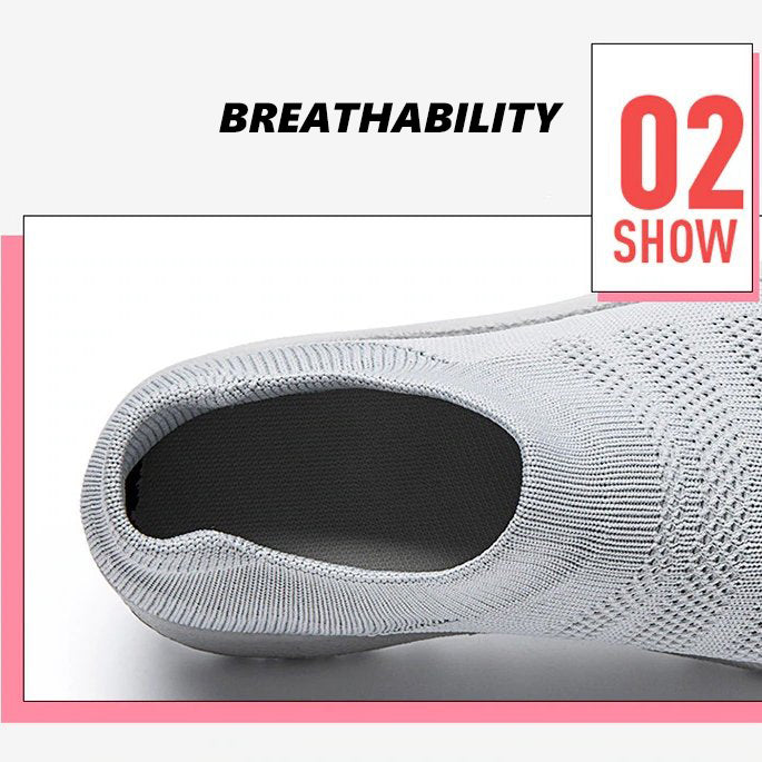 GRW Orthopedic Shoes Women Breathable Wear-resistant Slip-ons Wowen Mesh Elegant Summer