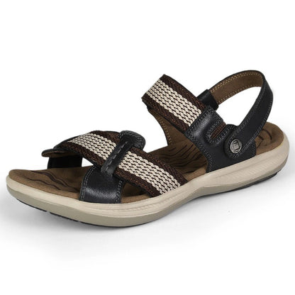 GRW Orthopedic Sandals Men Leather Comfortable Summer Arch Support