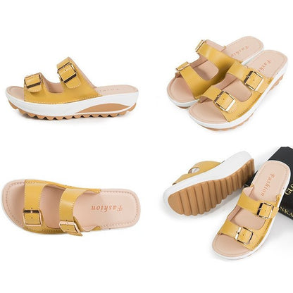 GroovyWish Platform Sandals Colorful Beach Waterproof Women Summer Slides