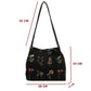 GroovyWish Tote Bag For Women Floral Embroidery Vintage Canvas Designer Shoulder Bags