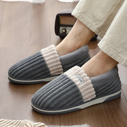 Groovywish Men Back Wrap Slippers Washable Winter Shoes