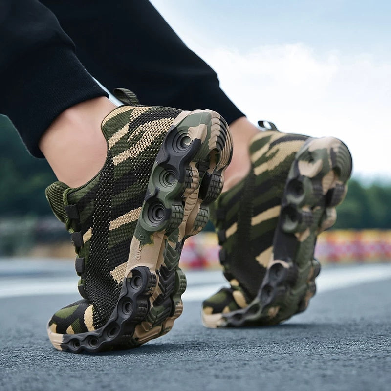 Groovywish Women Orthopedic Shoes Mesh Camouflage Outdoor Sneakers