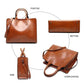 GroovyWish Tote Bag For Women Premium Leather Removeable Shoulder Strap Leisure Shoulder Designer Bags