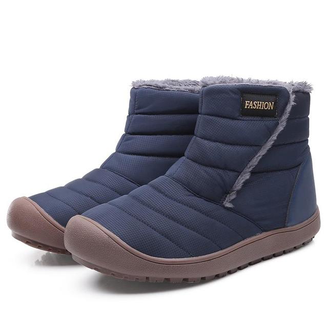 Groovywish Men Snow Boots Waterproof Plush Orthopedic Winter Shoes