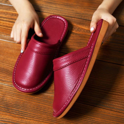 Groovywish Leather Flat Men Slippers Light Odorless Leisure Shoes