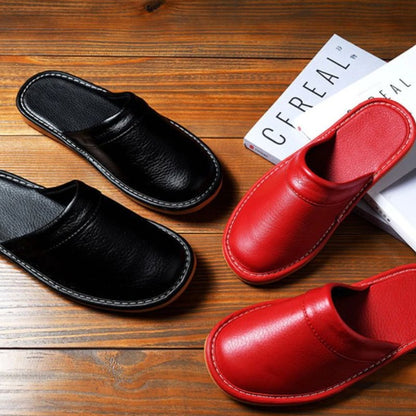 Groovywish Leather Flat Men Slippers Light Odorless Leisure Shoes