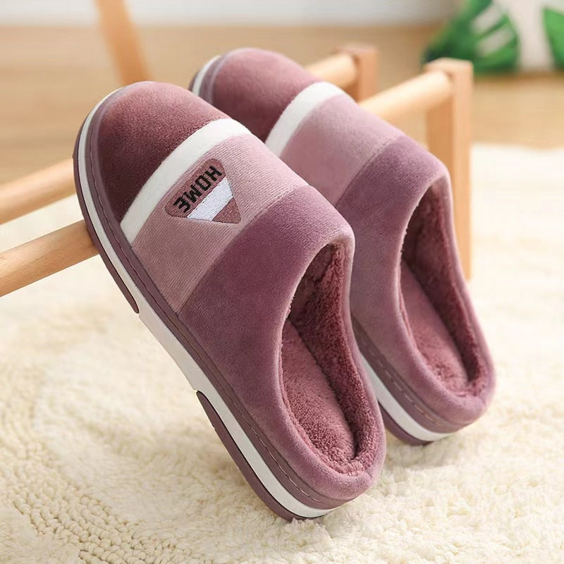 Groovywish Velvet Fur Men Indoor Slippers Cushion Winter Shoes