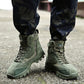 Groovywish Men Army Winter Boots Leather Trekking Orthopedic Shoes