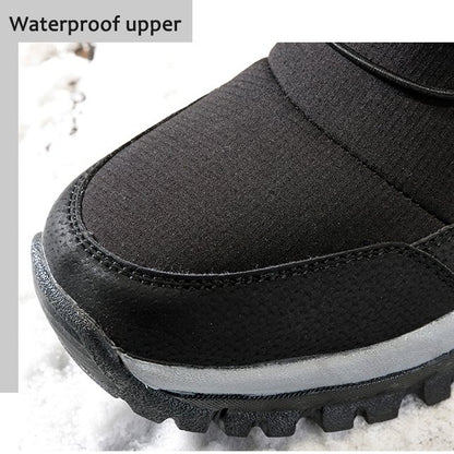 Groovywish Men Waterproof Orthopedic Winter Shoes Fur Snow Boots