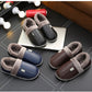 Groovywish Warp Heel Indoor Slippers For Men Flat Leather Shoes