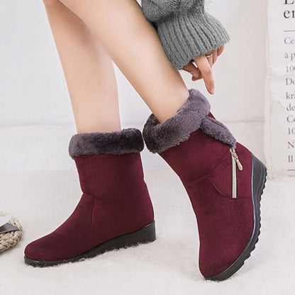 Groovywish Women Winter Boots Fur Collar Casual Orthopedic Shoes