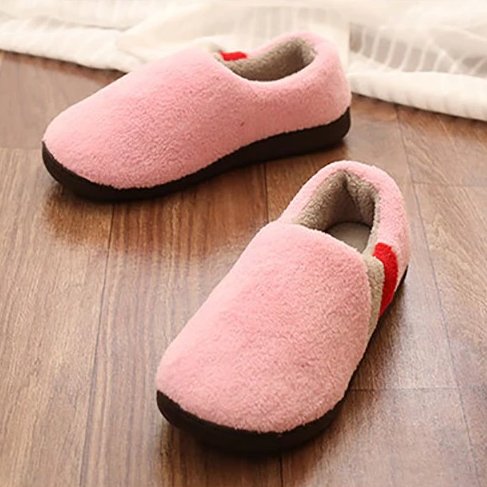 Groovywish Men Short Plush Winter Slippers Comfy Casual Home Footwear