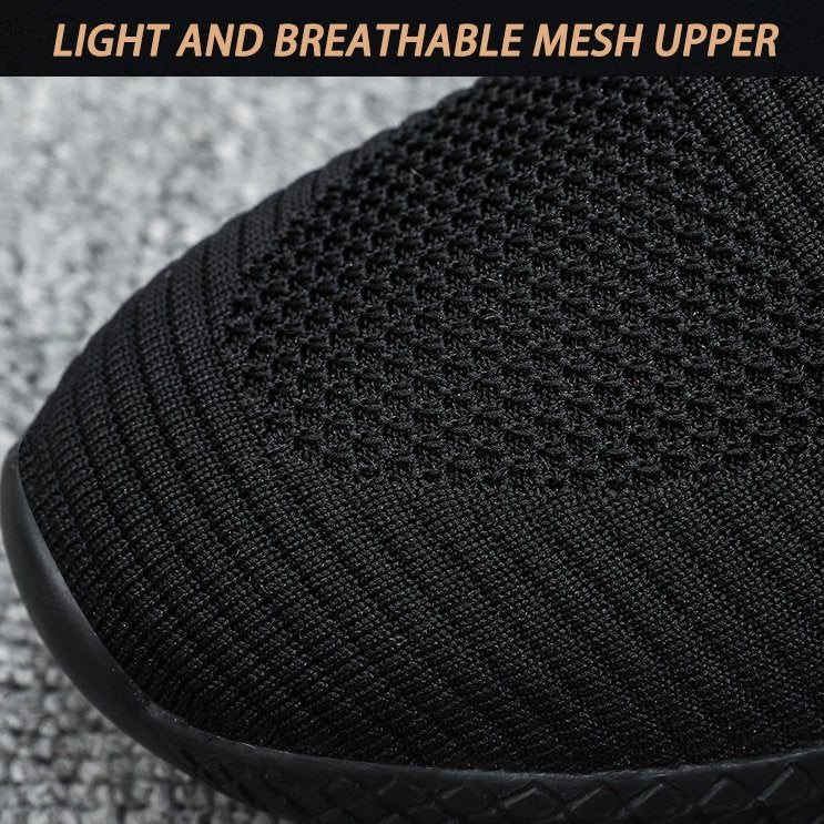 GroovyWish Men Arch Support Sneakers Foldable Rubber Mesh Firm Walking Orthopedic Shoes
