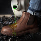 Groovywish Men Winter Boots For Work Oil-proof Safety Orthopedic Shoes