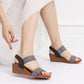 GRW Casual Summer Sandals Women Sweat-absorbent Open Back High Heel Fashionable For Ladies