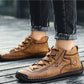 Groovywish Men Leather Winter Boots Premium Leisure Orthopedic Shoes