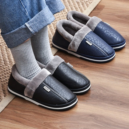 Groovywish Warp Heel Indoor Slippers For Men Flat Leather Shoes