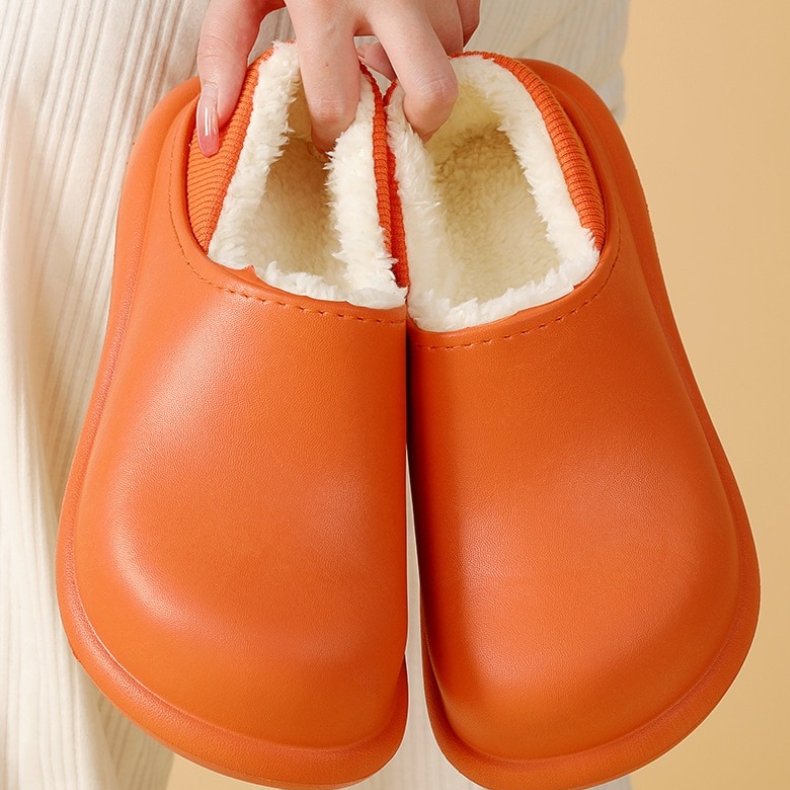 Groovywish Women Cute Fur Slippers Elastic EVA Winter Shoes
