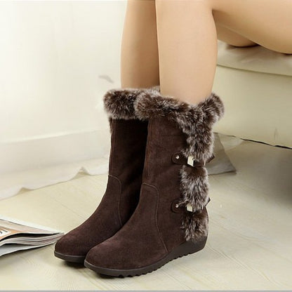 Groovywish Mid-Calf Orthopedic Boots Fur New Trend 2024 Winter Shoes