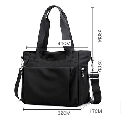 Groovywish Tote Bag With Zipper Removeable Strap Waterproof Casual Large Bag