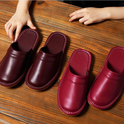 Groovywish Leather Flat Men Slippers Light Odorless Leisure Shoes