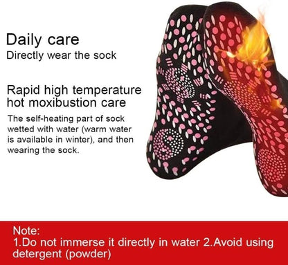 Groovywish Unisex Heated Socks Anti-slip Warm Massaging Stockings