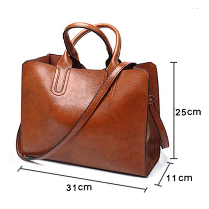 GroovyWish Tote Bag For Women Premium Leather Removeable Shoulder Strap Leisure Shoulder Designer Bags
