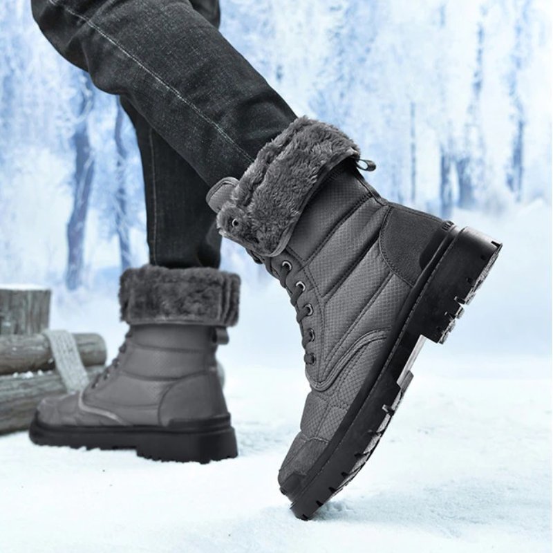 Groovywish Hiking Winter Boots For Men 2-in-1 Waterproof Orthopedic Shoes