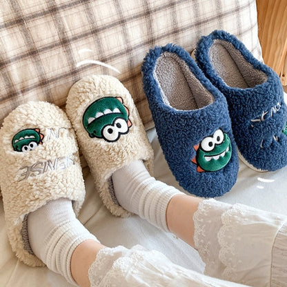 Groovywish Cute Fur Slippers For Women Nonslip Winter Home Slides