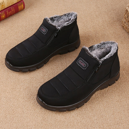 Groovywish Orthopedic Snow Boots For Men Velvet Warm Ankle Shoes