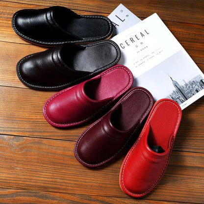 Groovywish Leather Flat Men Slippers Light Odorless Leisure Shoes