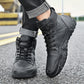 Groovywish Men Casual Ankle Boots Leather Winter Orthopedic Shoes