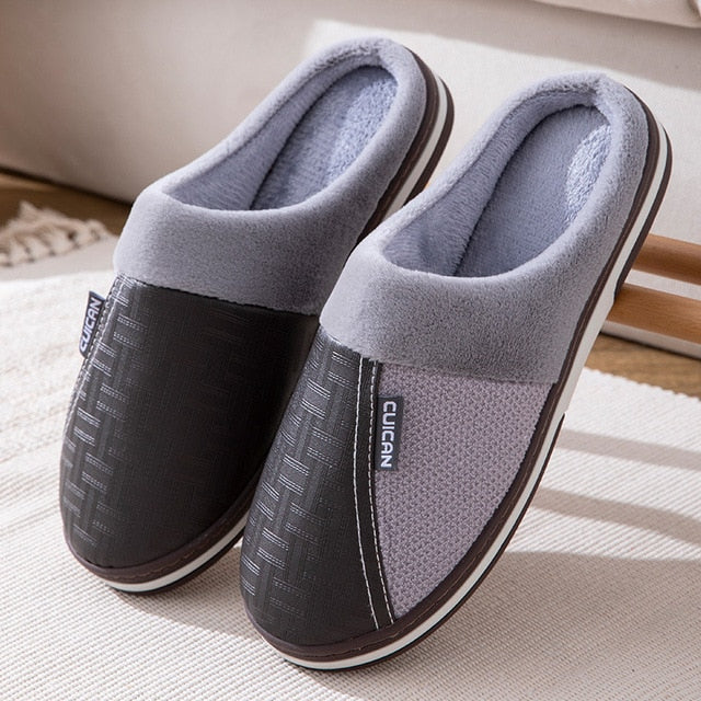 Groovywish Fur Slippers For Men Anti-slip Comfy Indoor Footwear