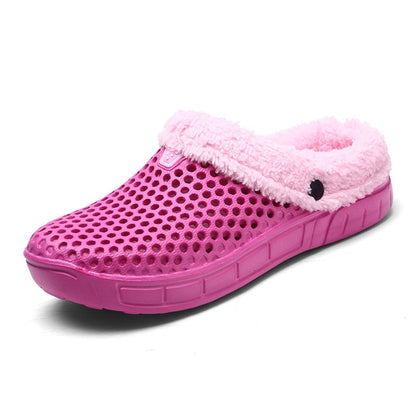 Groovywish Women Nonslip PU Fur Slippers Family Indoor Slides