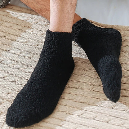 Groovwywish Cute Fur Socks Soft Warm Winter Unisex Stockings