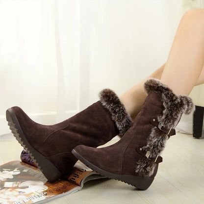 Groovywish Mid-Calf Orthopedic Boots Fur New Trend 2024 Winter Shoes