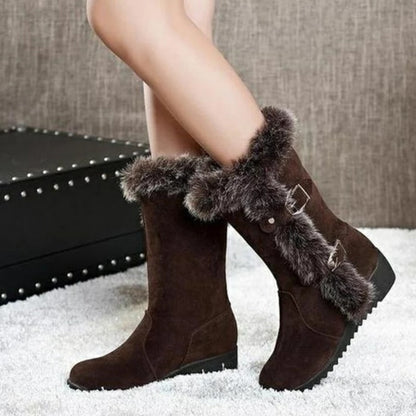 Groovywish Mid-Calf Orthopedic Boots Fur New Trend 2024 Winter Shoes