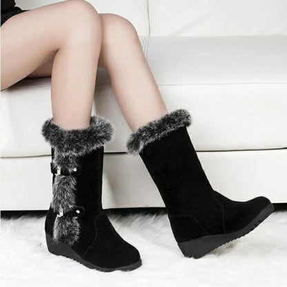 Groovywish Mid-Calf Orthopedic Boots Fur New Trend 2024 Winter Shoes