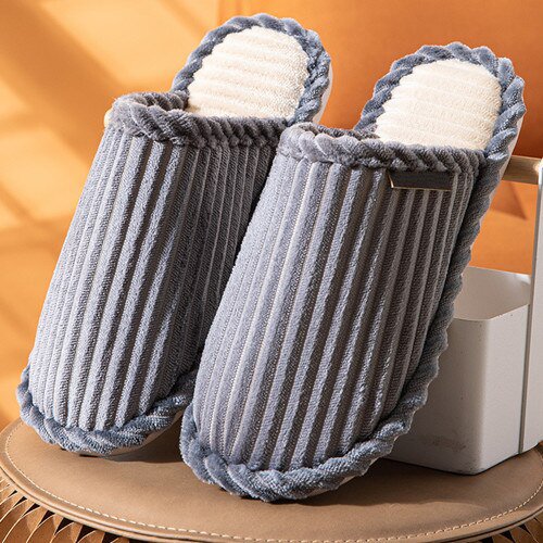 Groovywish Men Comfy Warm Slippers Smooth Yarn Home Slides