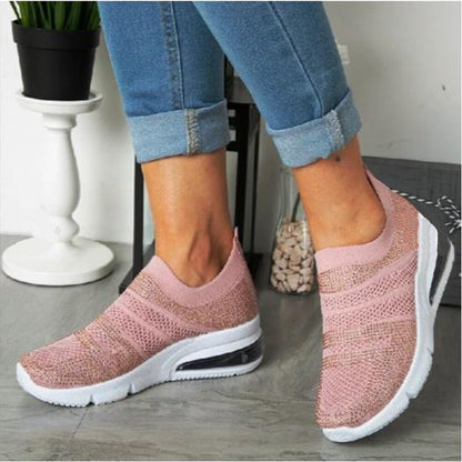 Groovywish Casual Orthopedic Shoes Sneakers Cushion Mesh Slip-on Sneakers