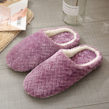 Groovywish Men Anti-slip Warm Soft Winter Home Slippers